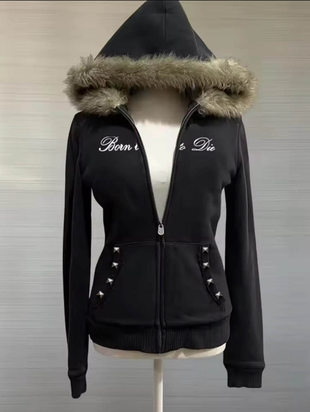 Born To Die Black Fur Jacket