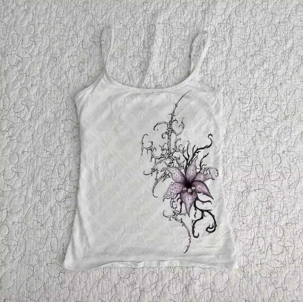 Aesthetic Y2K Crop Vest Top Harajuku Sleeveless Female Tee Baby Tee 2000s Top Crop Top